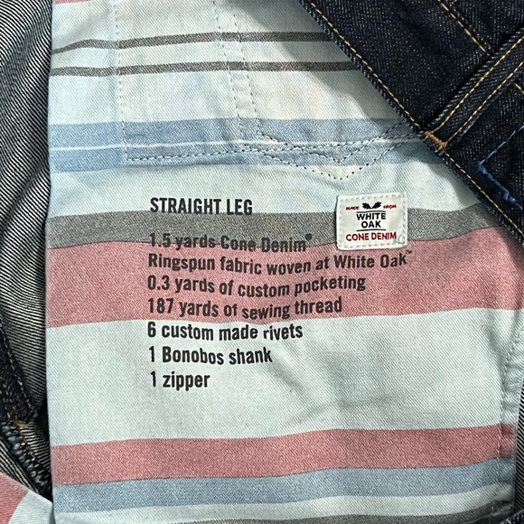 Men’s Bonobos Straight Leg Jeans 32 x 34 like new condition - Picture 5 of 7